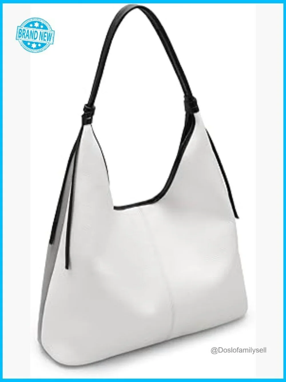 Genuine Leather Hobo Bag Slouchy Tote Shoulder Satchel Tassel Ribbon